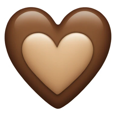 Brown heart sticker