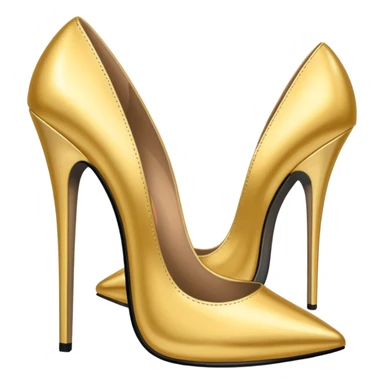 Gold party heels sticker