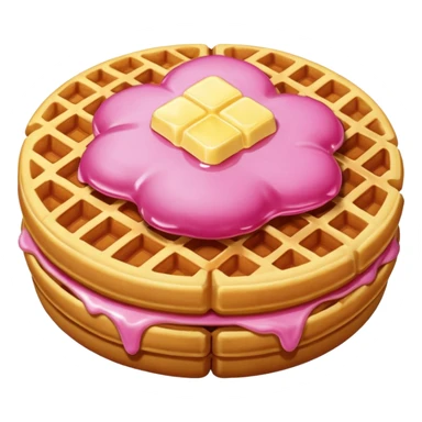 pink waffle sticker