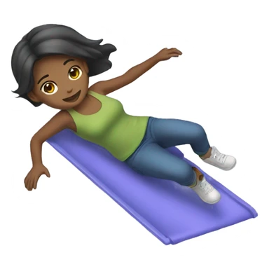 Girl sliding down sticker