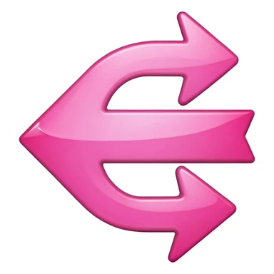 Pink reverse arrow  sticker