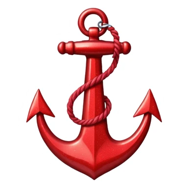 red glitter anchor sticker