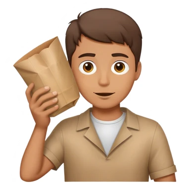 Man driving while drinking out of a bottle. The bottle is in a brown paper bag sticker