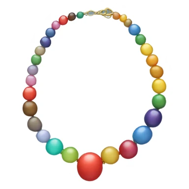 necklace made of colored beads sticker