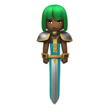 roblox character with a sword sticker