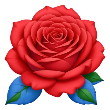 rose shape flower, no stem, now make it a 100% blue, 9.8% green, 0% red,  sticker