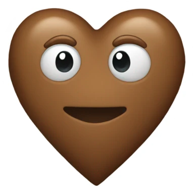 Brown plaid heart sticker