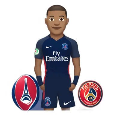 Kylian Mbappé avec Psg sticker