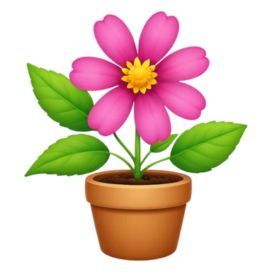a Flower  on a new growing plant  sticker