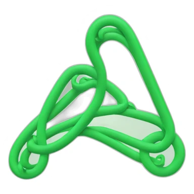 A connecting green line that forms a squiggle sticker