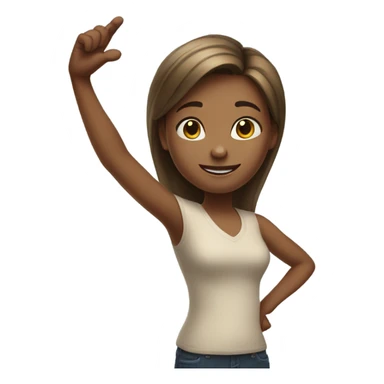 Girl raising one arm sticker