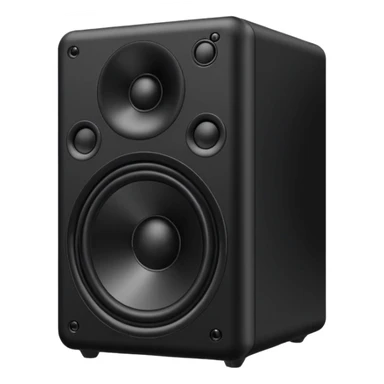 одна басс колонка с саббуфером, с видом в 3 четверти, очень простенькая sticker