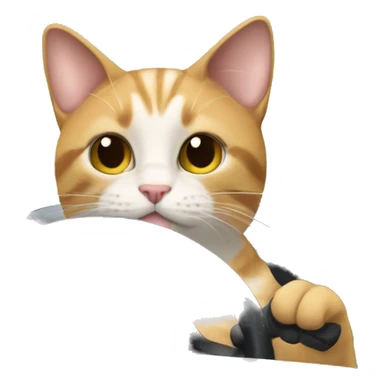 Cat driving a car sticker