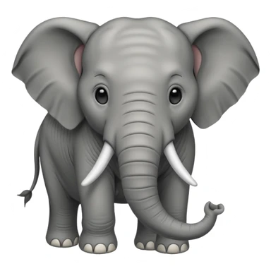 an elephant without ears sticker