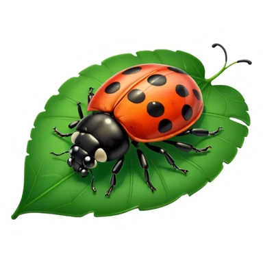  cute green lady bug sticker
