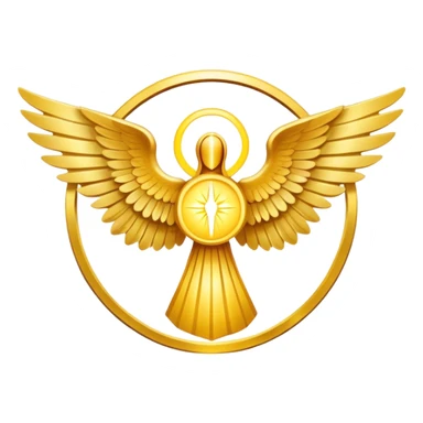 Archangel's emblem holy light yellow  sticker