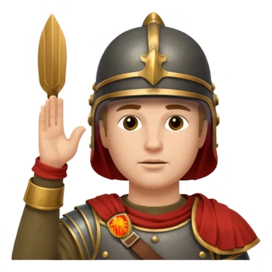 an ancient roman republic soldier doing a nazi salute sticker