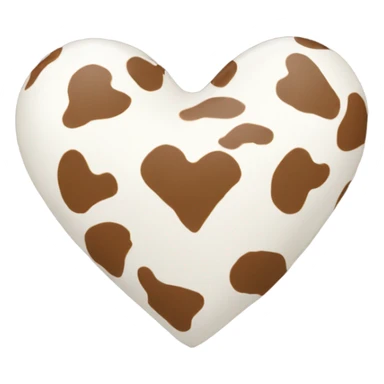 Cow print heart  sticker