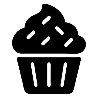 cupcake with pink icing and sprinkles sticker