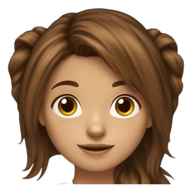 Brown haired girl with a yorkshire terrier sticker