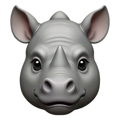 cinematic-noble--rhinoceros-portrait-emoji,slate-grey-hide--poised-and-regal,-with-a-massive,-powerful-build-and-a-thick, -deep-set-soulful-piercing-eyes,-simplified-yet-sharp-and-sophisticated-features,-highly-detailed,-large-black-eyes, zoomed out showing shoulders sticker