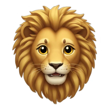 happy lion wings power sticker