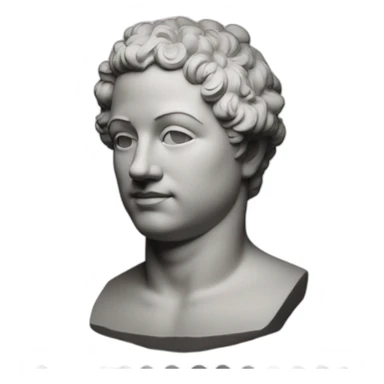 a monochrome postmark with an image of a bust from platon sticker