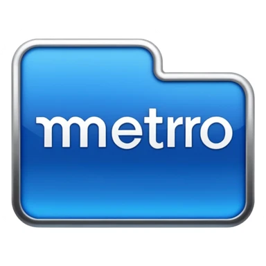 Metro logo. View Side. sticker
