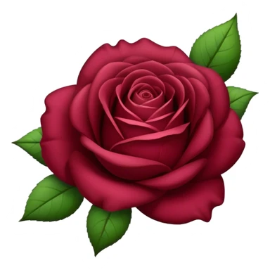 burgundy rose realistic sticker