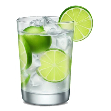 Vodka tonic with a lime sticker