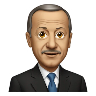 Dark skinned Recep Tayyip Erdogan sticker