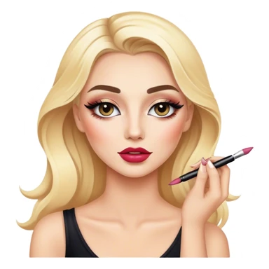 luxury blonde makeup artist  sticker