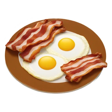 bacon and eggs on plate sticker