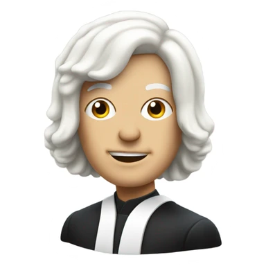 white UK judge with wig at an angle sticker
