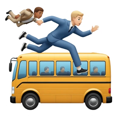 Throwing someone into a bus sticker
