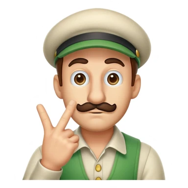 annoyed luigi making italian gesture sticker