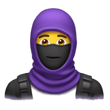 guy in purple balaclava sticker