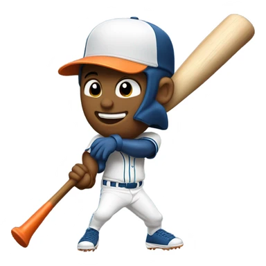 Marlin playing baseball sticker