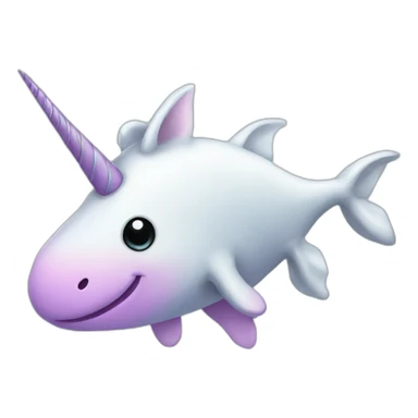 Unicorn merged with narwhal  sticker