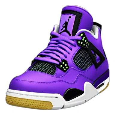 jordan 4 m’étalique purple sticker