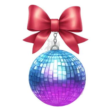 discoball with a bow sticker