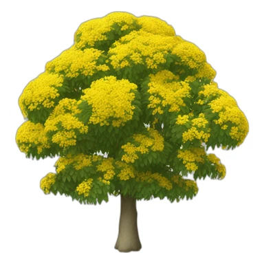 Yellow Handroanthus chrysanthus tree sticker