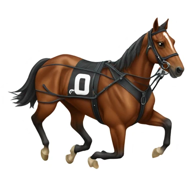 Harness racing horse sticker