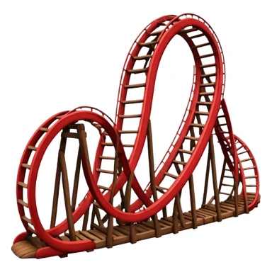 red roller coaster sticker
