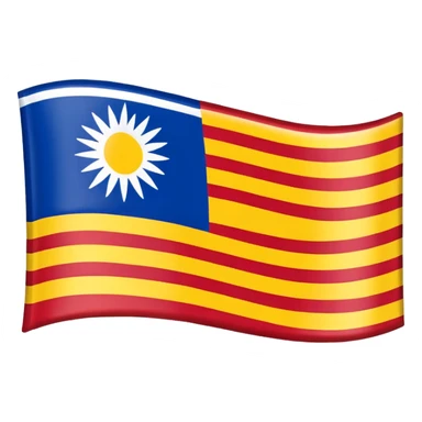 The flag of melaka from malaysia sticker