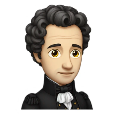 Pushkin with tears in his eyes sticker