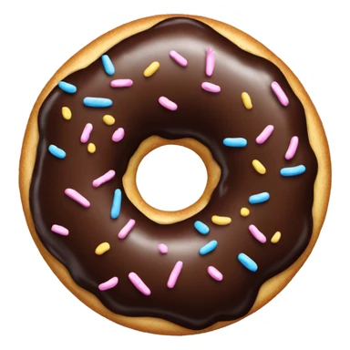 a chocolate donut ball sticker