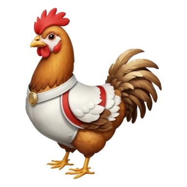 Chicken jokey sticker