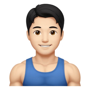 Koreli bir erkek ama çok yakışık lı ve kaslı saçı dümdüz sticker