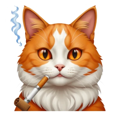 cat smoking blunt sticker